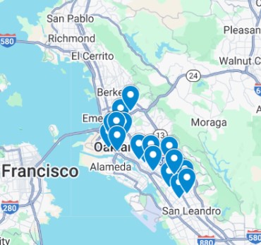 Oakland Speed Camera Locations 2026 Google Map Update TicketGuard Oakland Speedcam Snapshot Map 